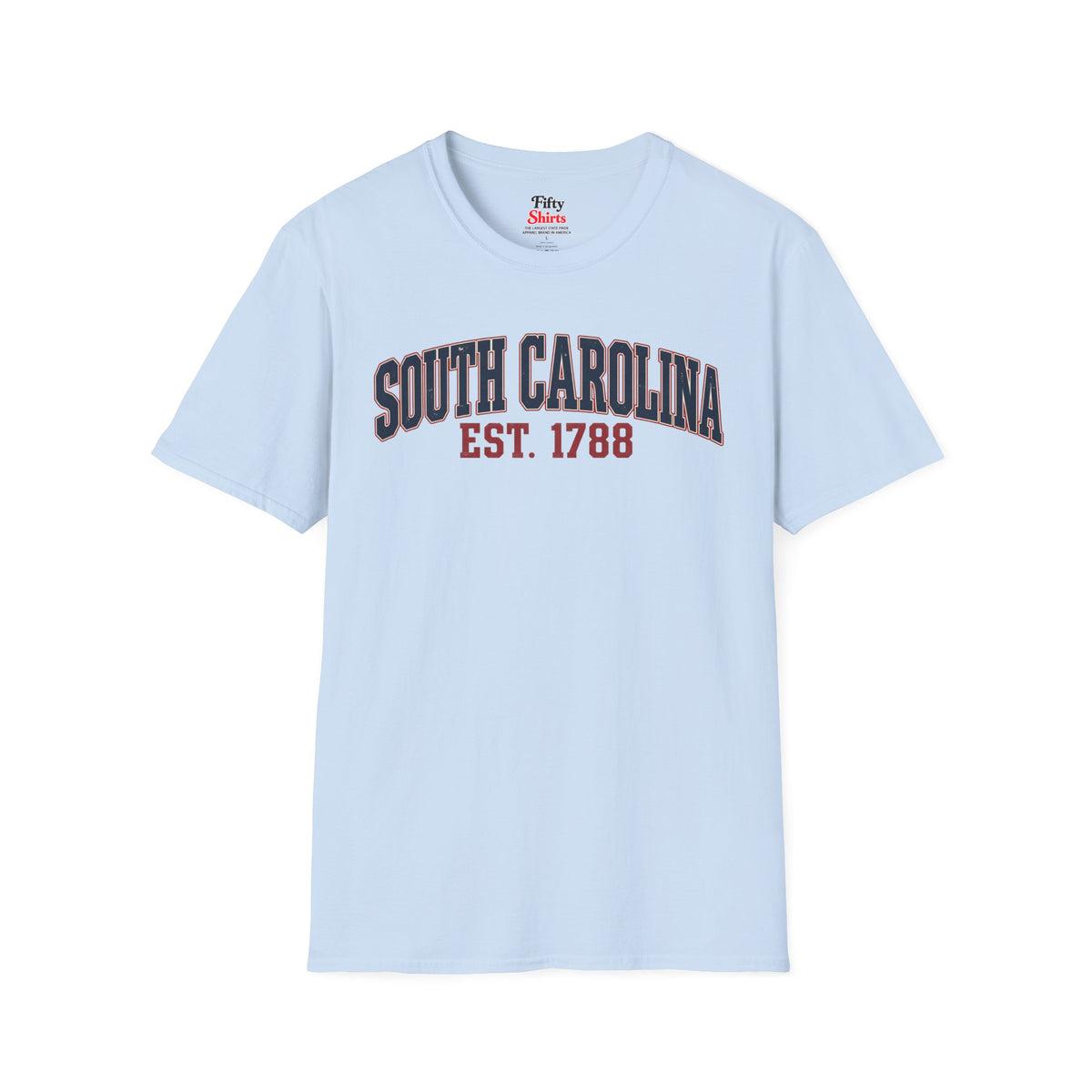 South Carolina EST 1788 Unisex Softstyle T Shirt State Name Graphic Tee