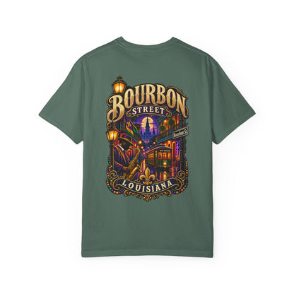 Louisiana Bourbon Street Nights Unisex Comfort Color 1717 Streetwear Graphic Tee