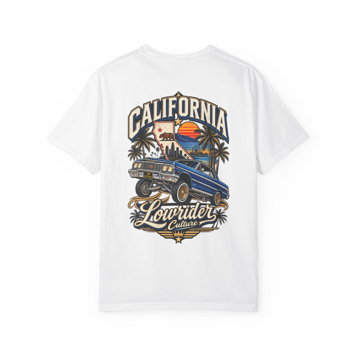California Lowrider Culture  Unisex Comfort Color 1717 Streetwear Graphic Tee
