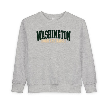 Washington Born and Raised Pacific Northwest Heritage Unisex Toddler Sweatshirt