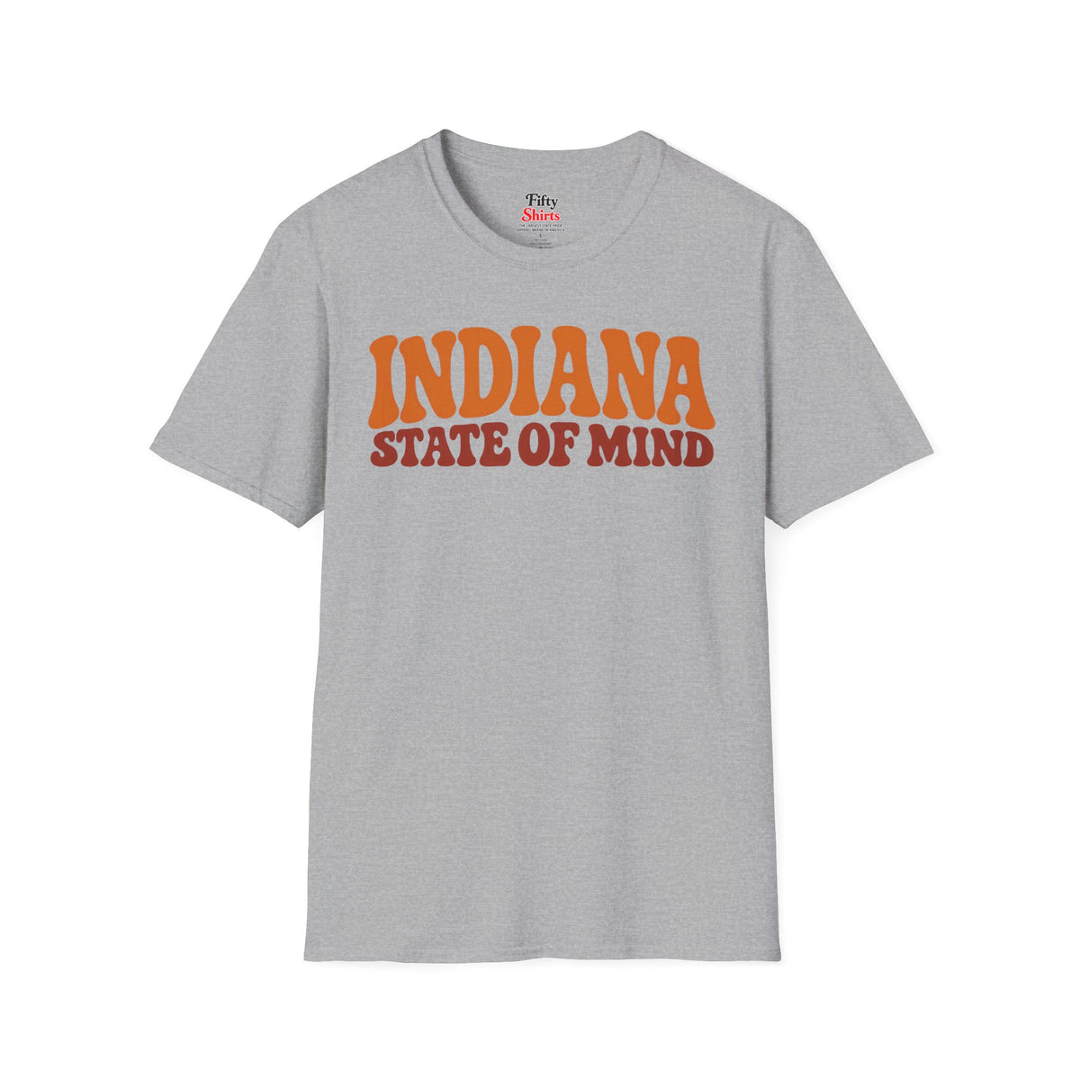 Indiana State of Mind Unisex Softstyle T Shirt State Name Graphic Tee