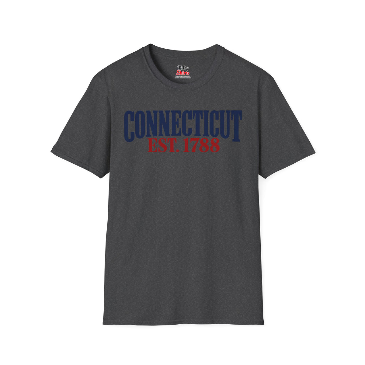 Connecticut EST 1788 Unisex Softstyle T Shirt State Name Graphic Tee