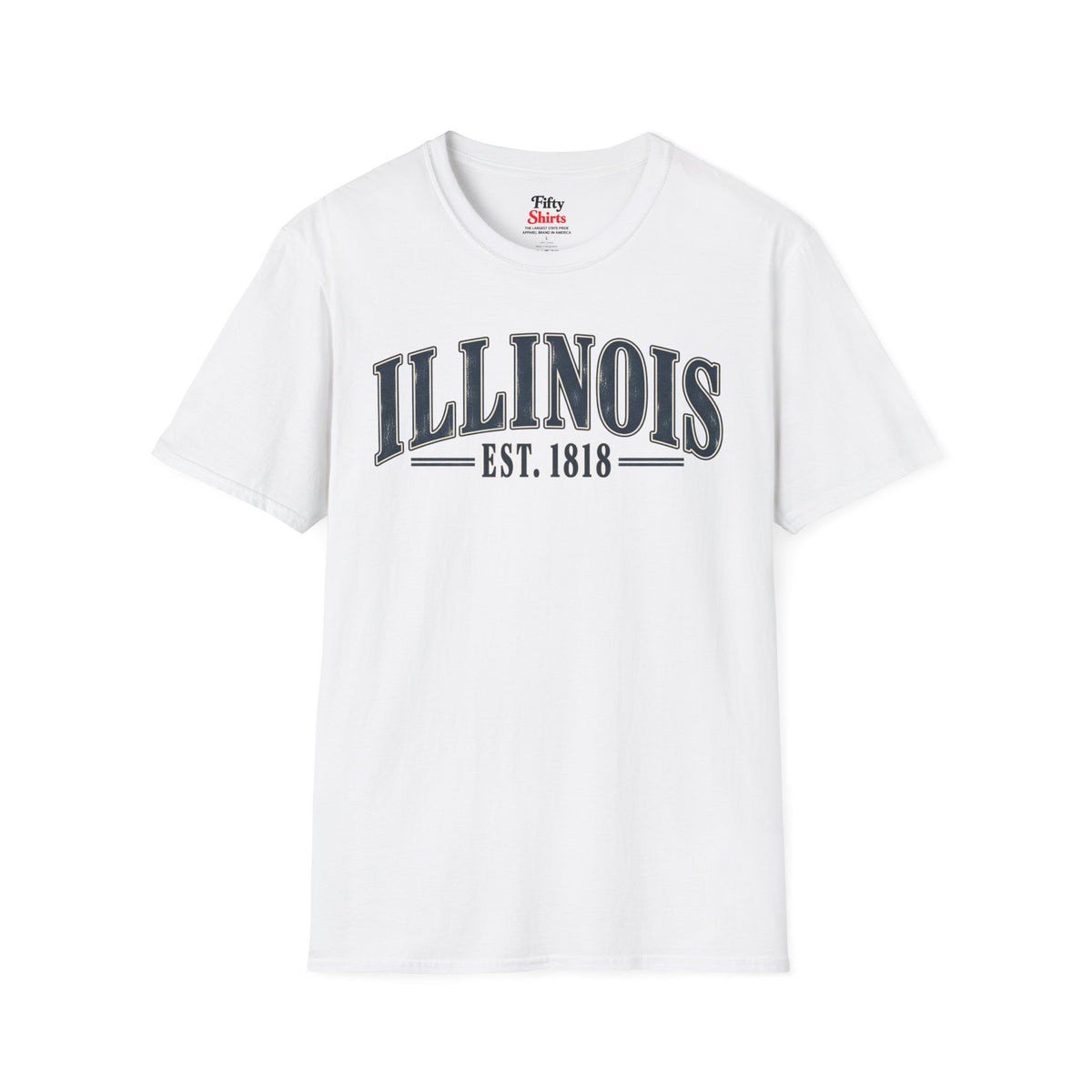 Illinois Est 1818 Unisex Softstyle T Shirt State Name Graphic Tee