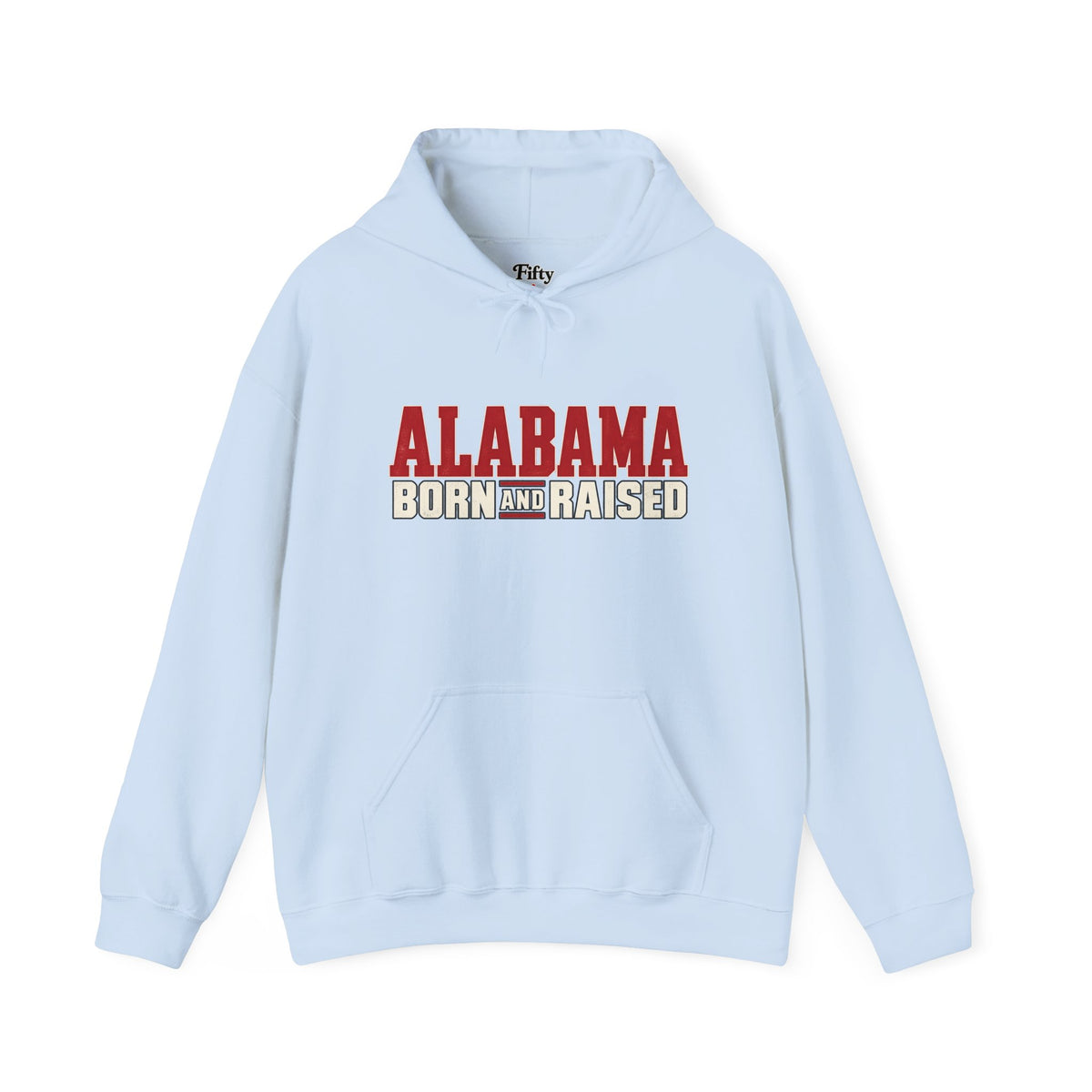 Alabama Born and Raised Premium Southern Streetwear Unisex Hoodie Graphic