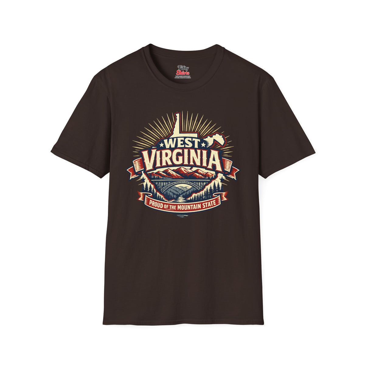 West Virginia State Pride Unisex Softstyle T Shirt State Pride Graphic Tee Collections FS03
