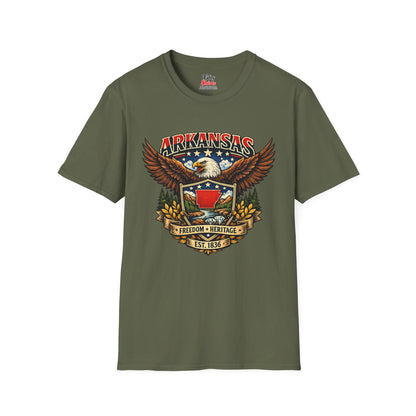 Arkansas Americana eagle Unisex Softstyle T Shirt State Pride Graphic Tee Collections FS03