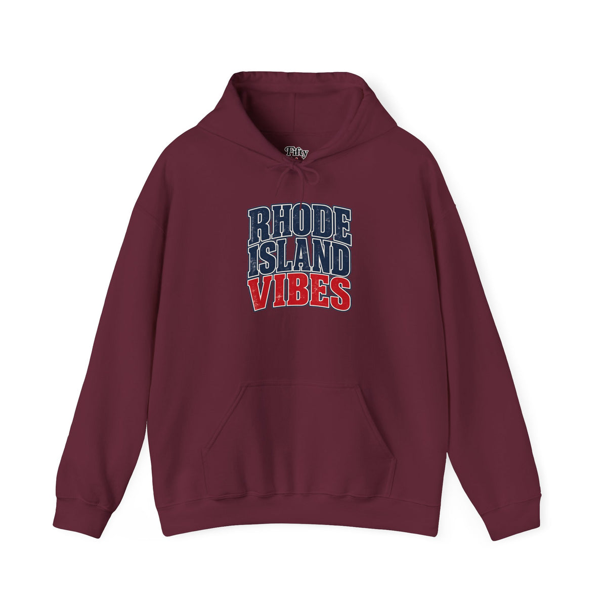 Rhode Island Vibes Unisex Hoodie State Name Graphic
