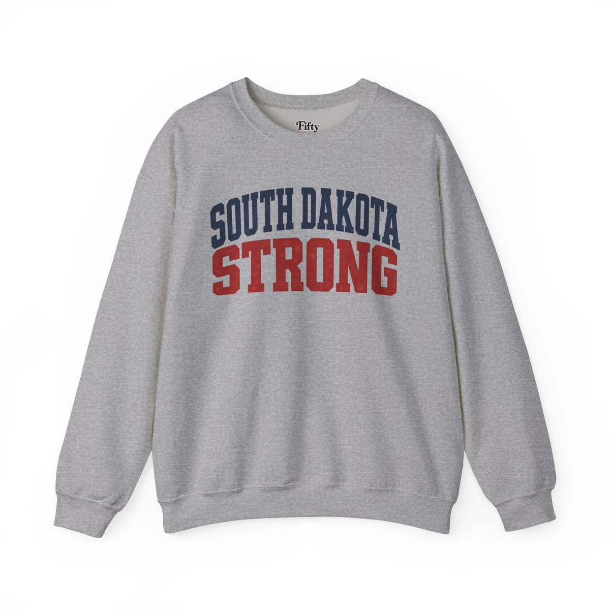 South Dakota Strong Unisex Crewneck Sweatshirt State Name Graphic