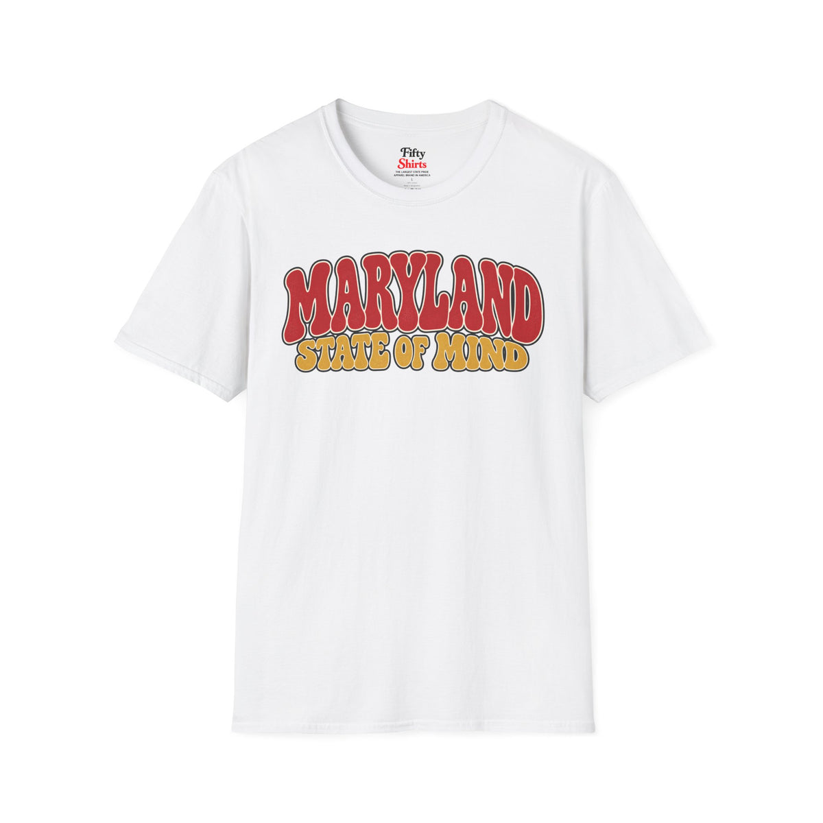 Maryland State of Mind Unisex Softstyle T Shirt State Name Graphic Tee
