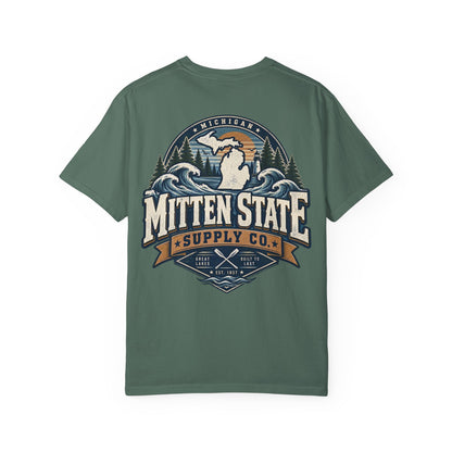 Michigan Mitten State Supply Co. Unisex Comfort Color 1717 Streetwear Graphic Tee