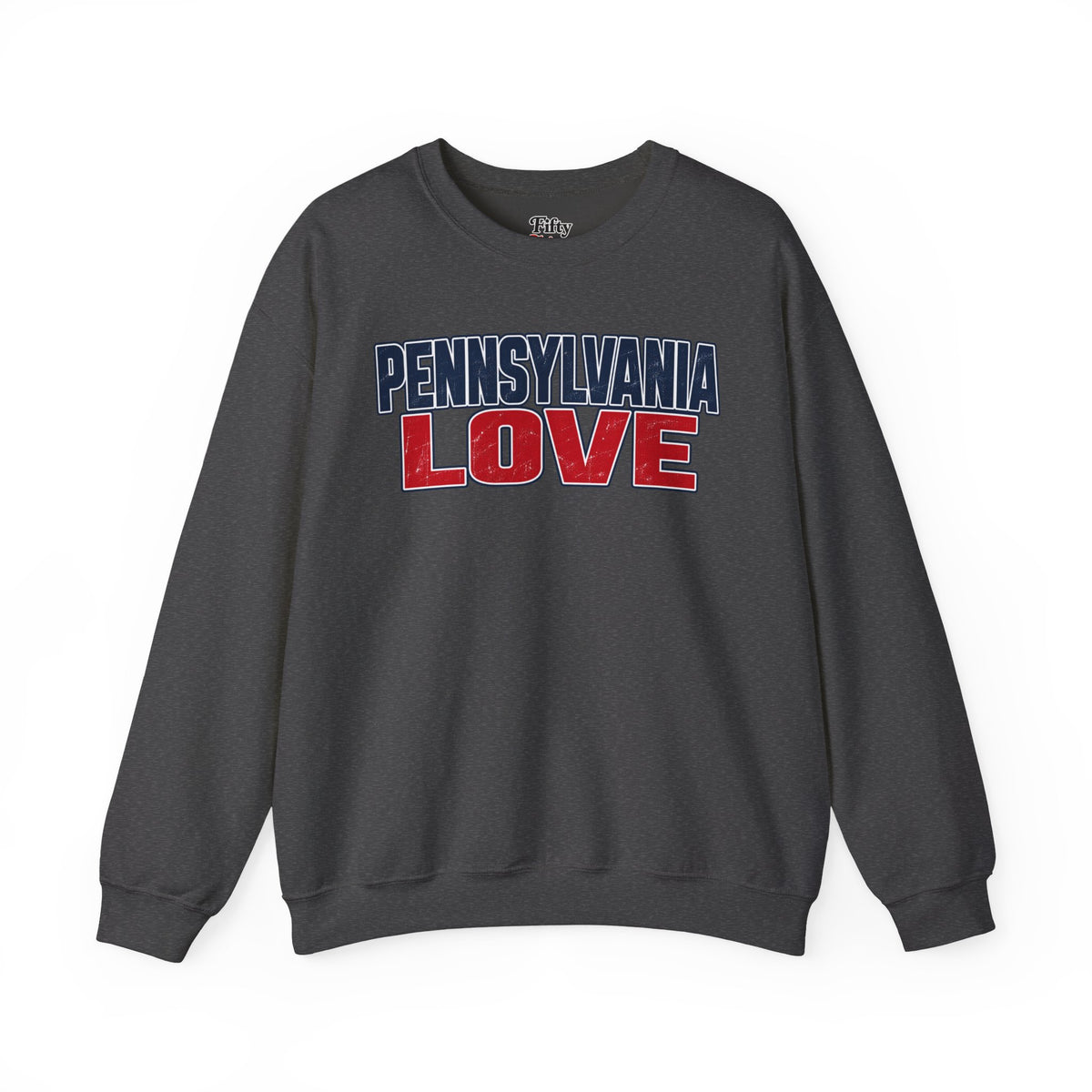 Pennsylvania Love Unisex Crewneck Sweatshirt State Name Graphic