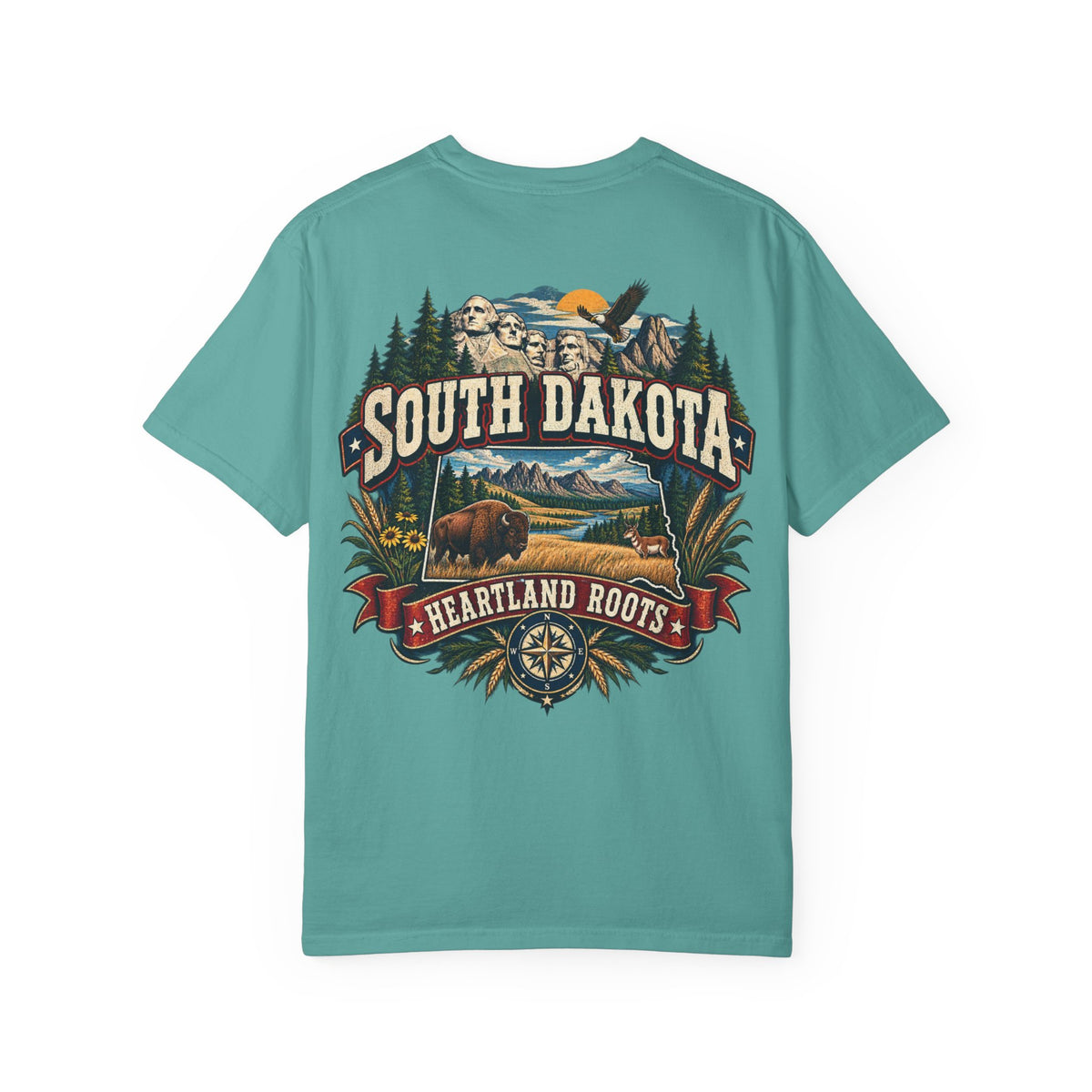 South Dakota Heartland Roots Unisex Comfort Color 1717 Streetwear Graphic Tee