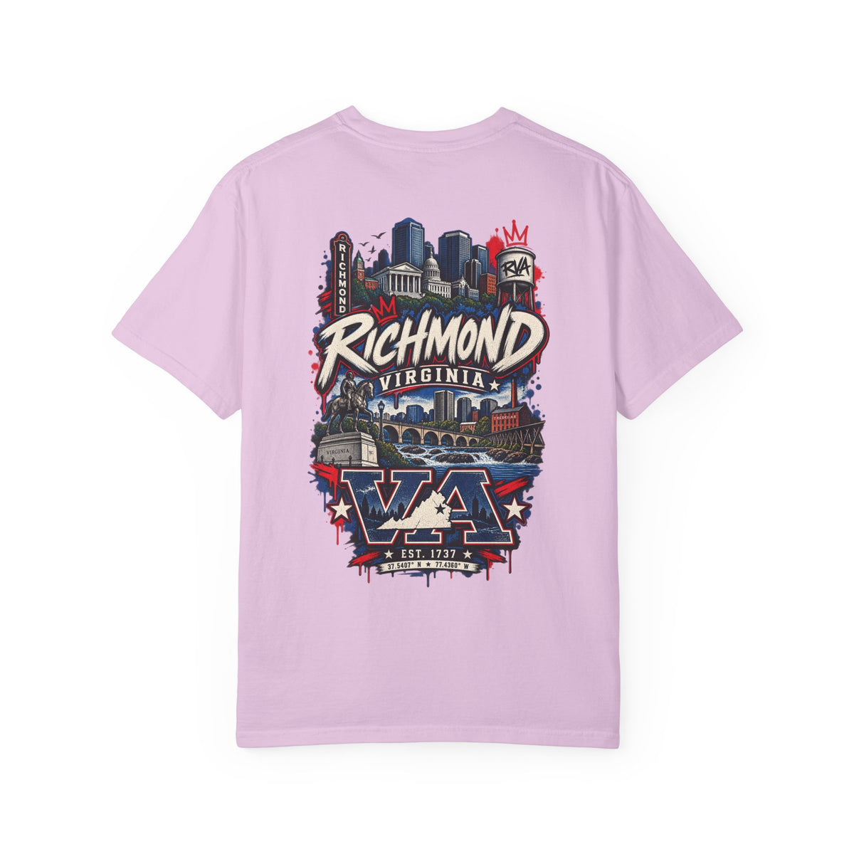 Richmond Virginia Unisex Comfort Color 1717 Streetwear Graphic Tee