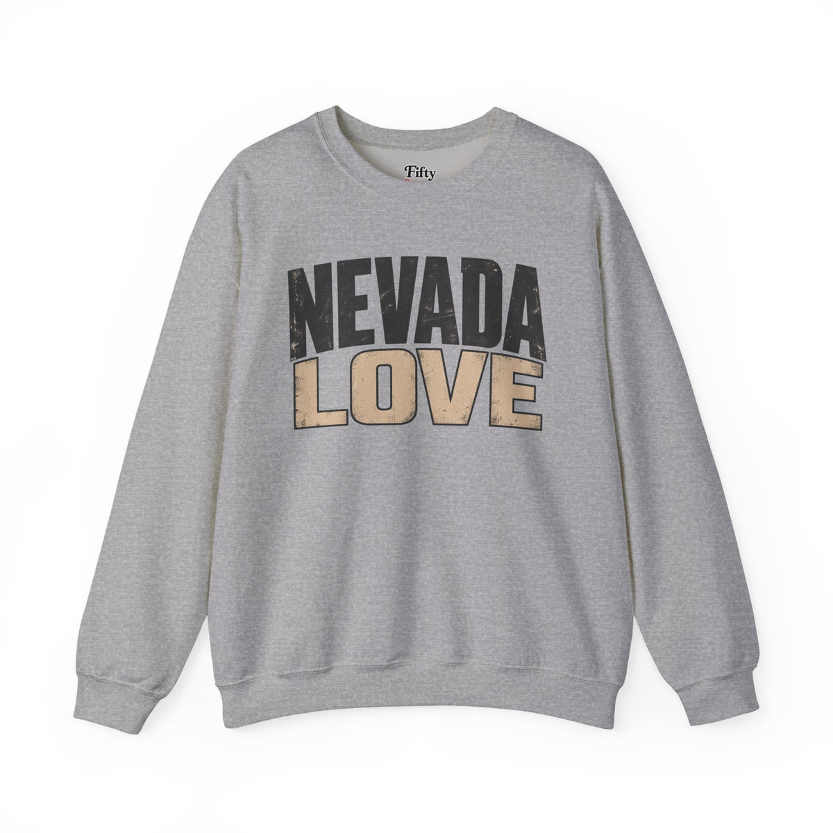 Nevada Love Unisex Crewneck Sweatshirt State Name Graphic