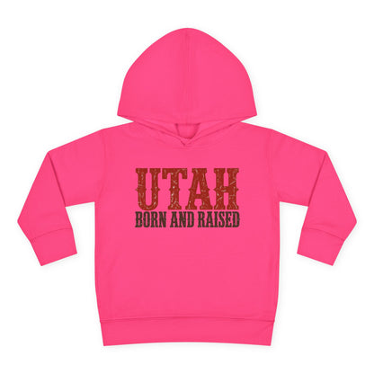 Utah Born and Raised Western Heritage Unisex Toddler Pullover Fleece Hoodie