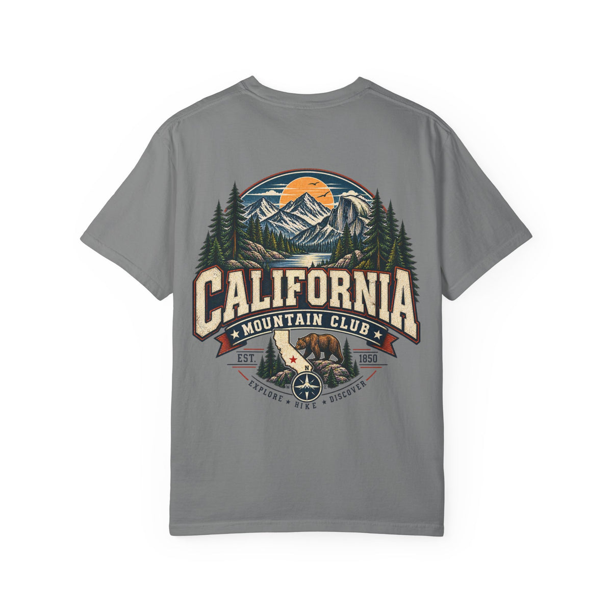 California Mountain Club  Unisex Comfort Color 1717 Streetwear Graphic Tee