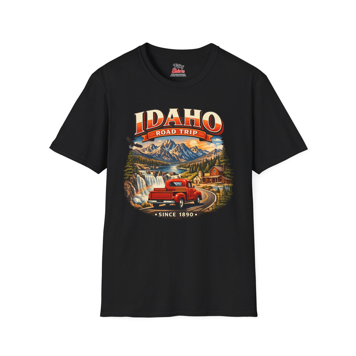 Idaho Road Trip Unisex Softstyle T Shirt State Pride Graphic Tee Collections FS03