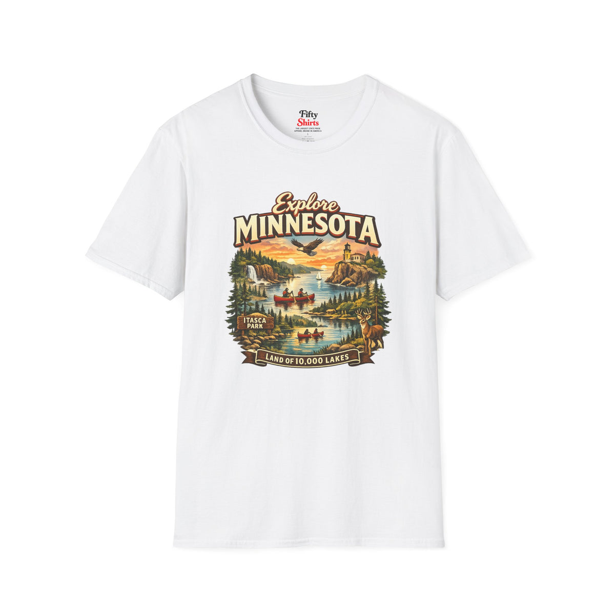 Explore Minnesota Unisex Softstyle T Shirt State Pride Graphic Tee Collections FS03