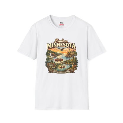 Explore Minnesota Unisex Softstyle T Shirt State Pride Graphic Tee Collections FS03
