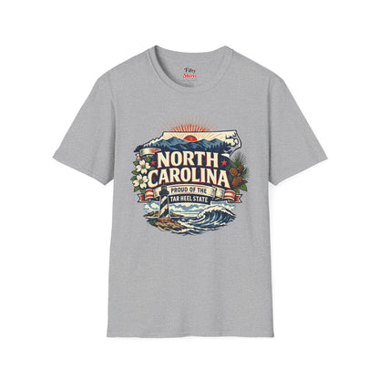 North Carolina State Pride Unisex Softstyle T Shirt State Pride Graphic Tee Collections FS03
