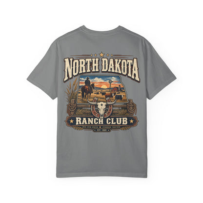 North Dakota Ranch Club Unisex Comfort Color 1717 Streetwear Graphic Tee