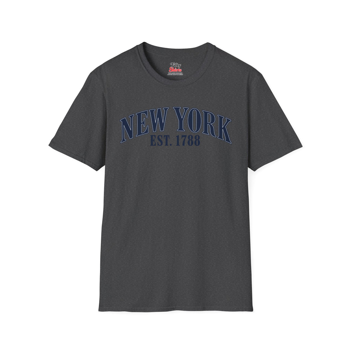 New York Est.1788 Unisex Softstyle T Shirt State Name Graphic Tee