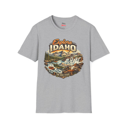 Explore Idaho Unisex Softstyle T Shirt State Pride Graphic Tee Collections FS03