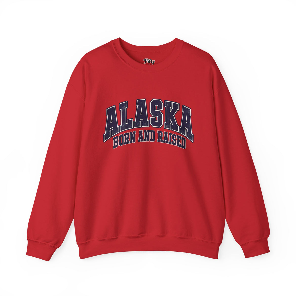Alaska Born and Raised Vintage Athletic Heritage Unisex Sweatshirt Graphic