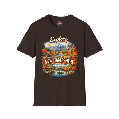 Explore New Hampshire Unisex Softstyle T Shirt State Pride Graphic Tee Collections FS03