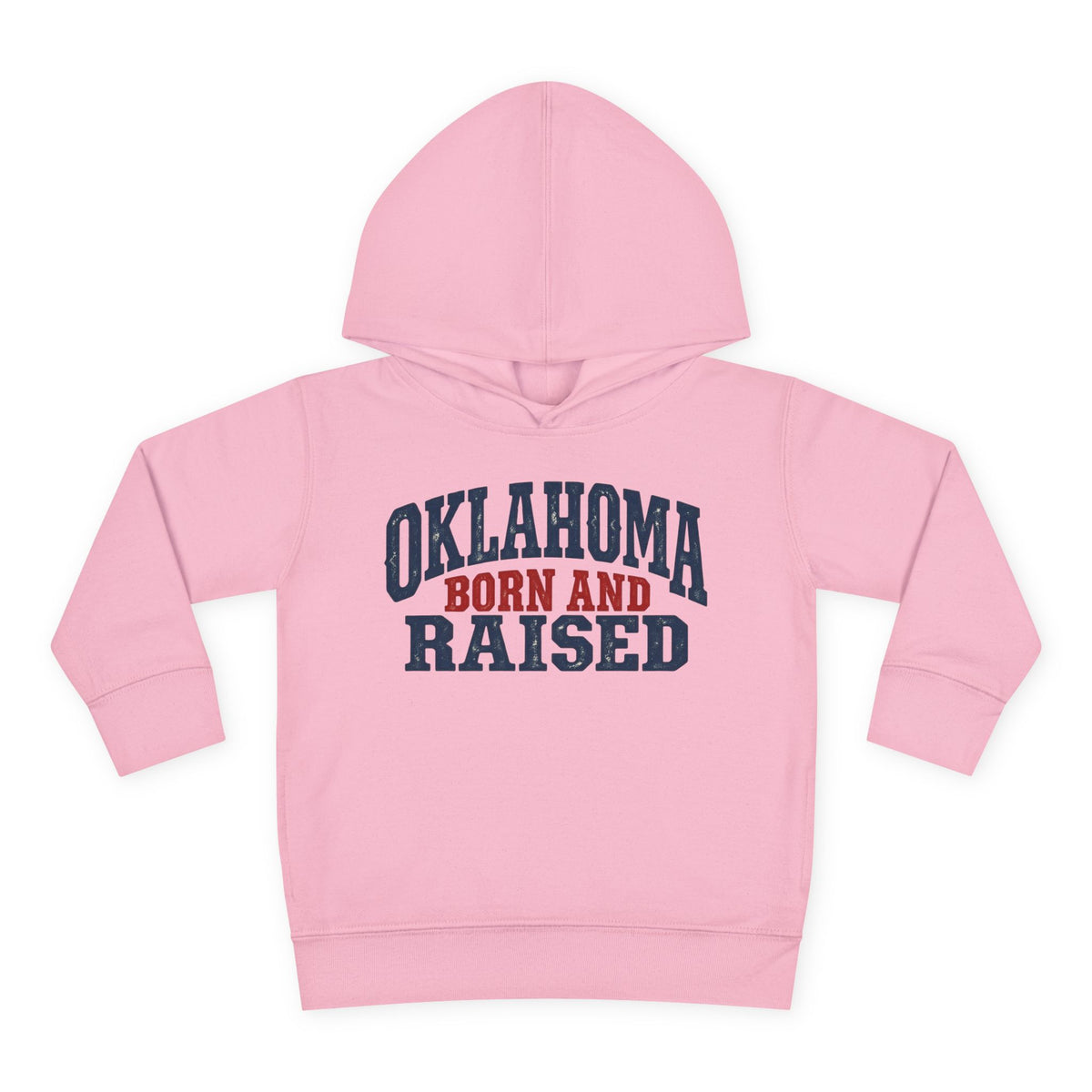 Oklahoma Born and Raised Rustic Americana Unisex Toddler Pullover Fleece Hoodie
