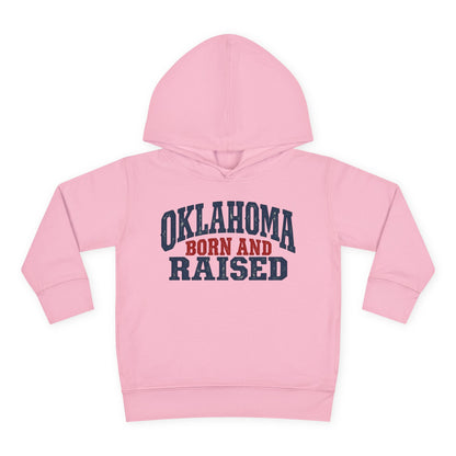 Oklahoma Born and Raised Rustic Americana Unisex Toddler Pullover Fleece Hoodie