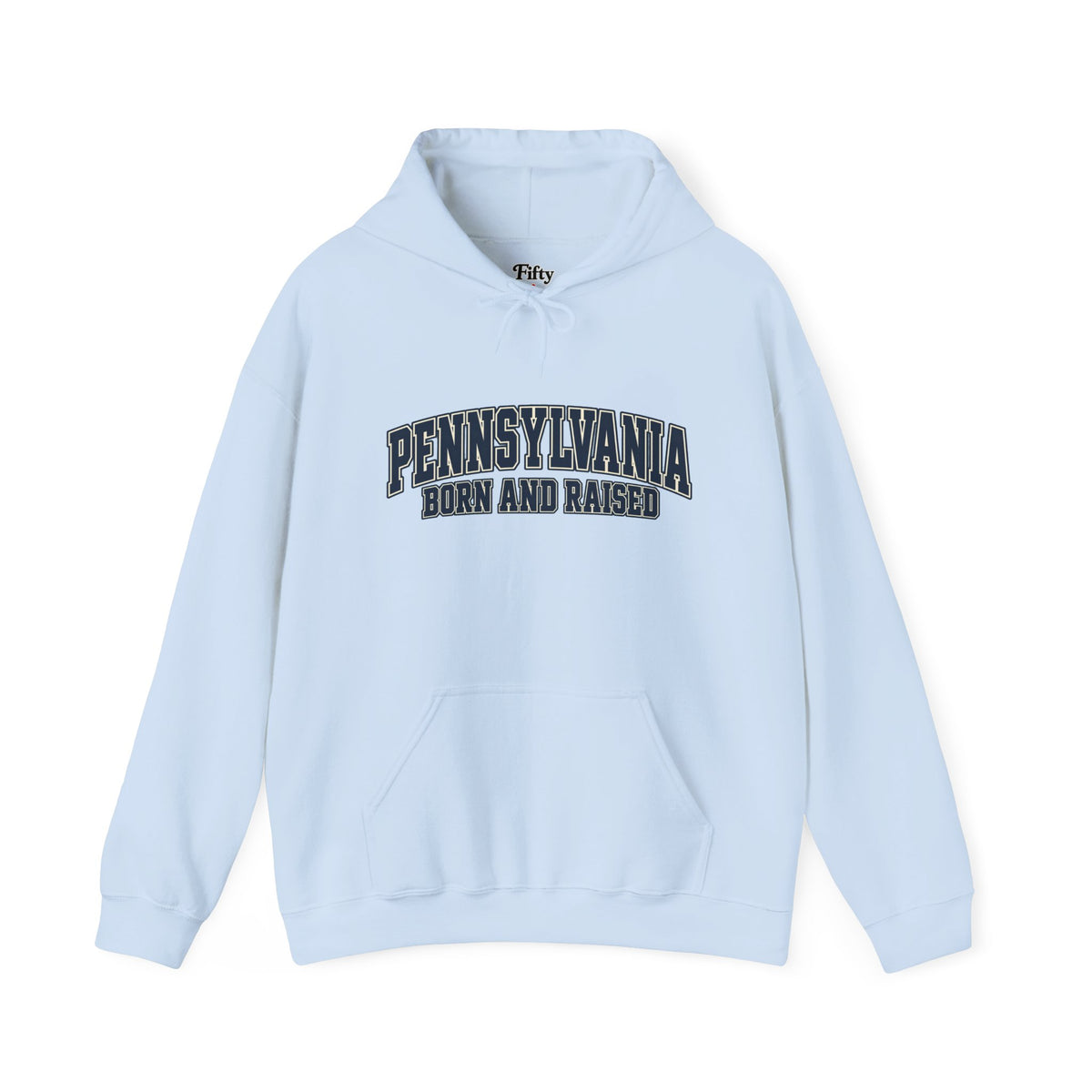 Pennsylvania Born and Raised Old-School Athletic Unisex Hoodie Graphic