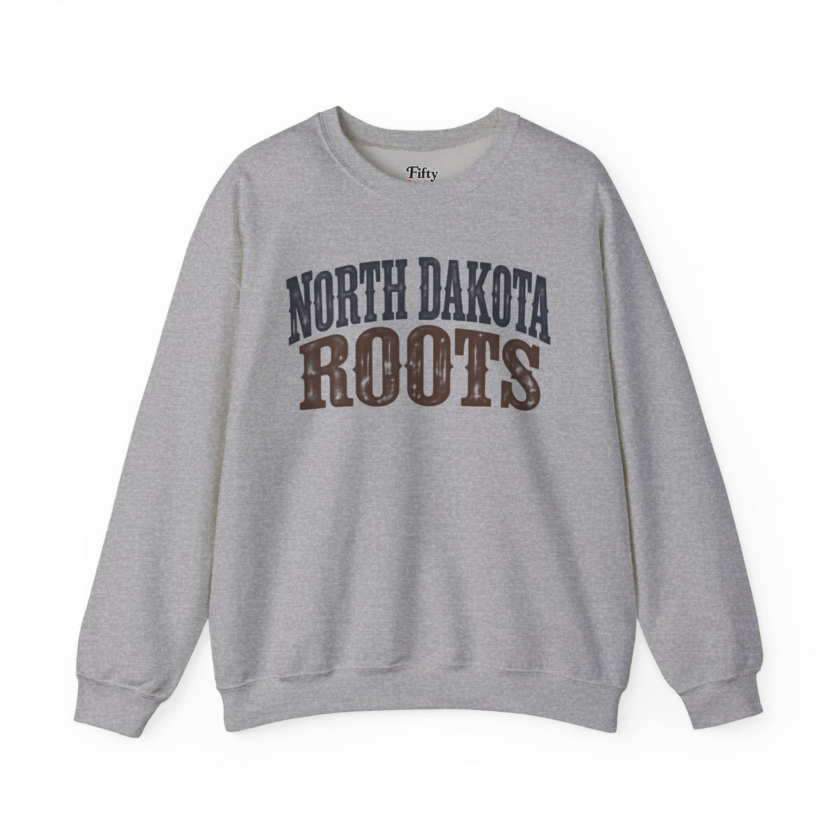 North Dakota Roots Unisex Crewneck Sweatshirt State Name Graphic