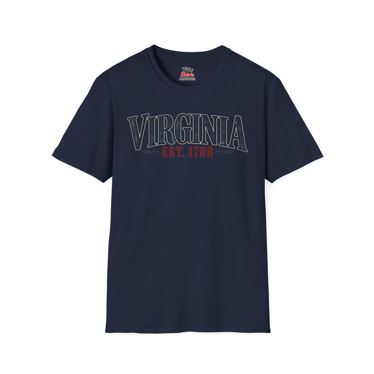 Virginia Est 1788 Unisex Softstyle T Shirt State Name Graphic Tee