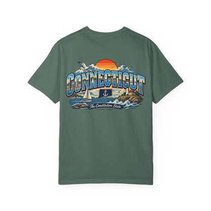 Connecticut Coastline  Unisex Comfort Color 1717 Streetwear Graphic Tee