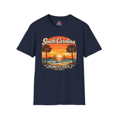 South Carolina Coastal Sunset Unisex Softstyle T Shirt State Pride Graphic Tee Collections FS03