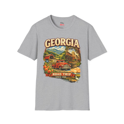 Georgia Road Trip Unisex Softstyle T Shirt State Pride Graphic Tee Collections FS03