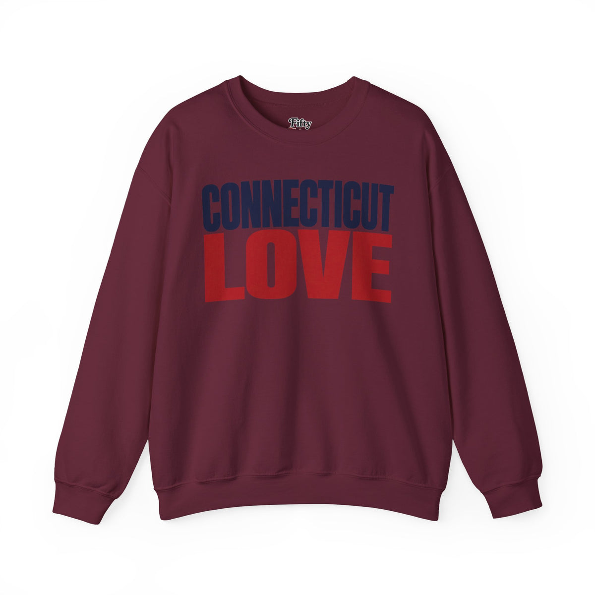 Connecticut Love Unisex Crewneck Sweatshirt State Name Graphic