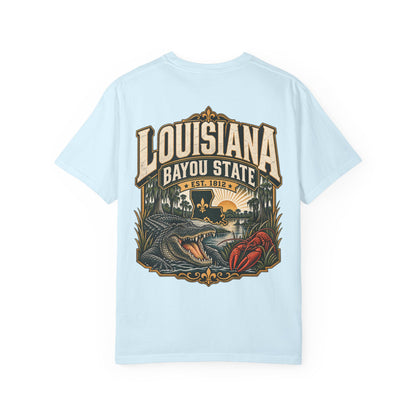 Louisiana Bayou Legacy Unisex Comfort Color 1717 Streetwear Graphic Tee