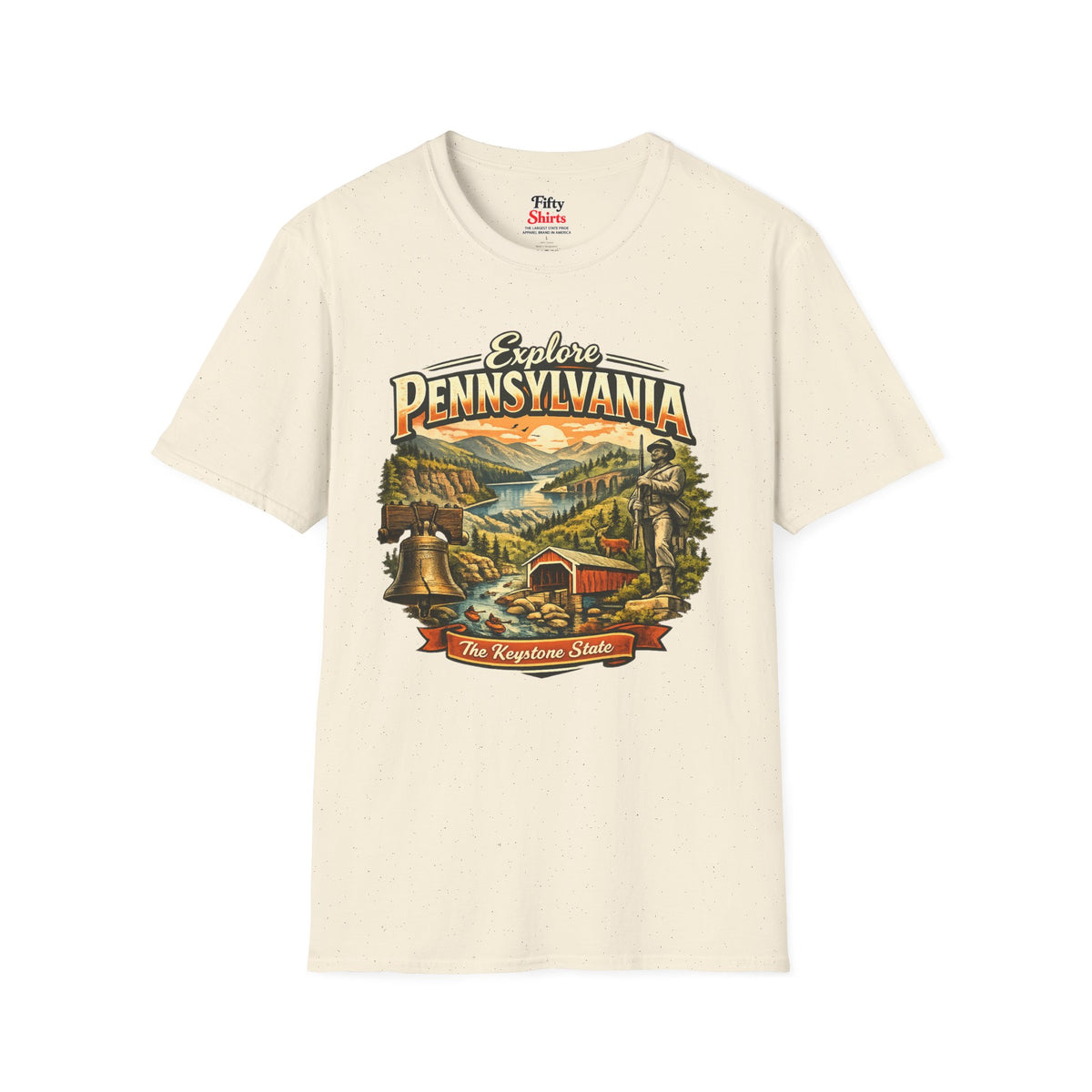 Explore Pennsylvania Unisex Softstyle T Shirt State Pride Graphic Tee Collections FS03
