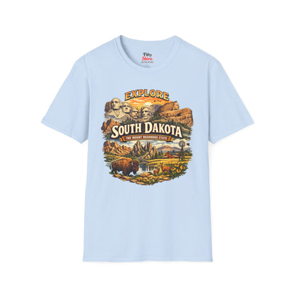 Explore South Dakota Unisex Softstyle T Shirt State Pride Graphic Tee Collections FS03