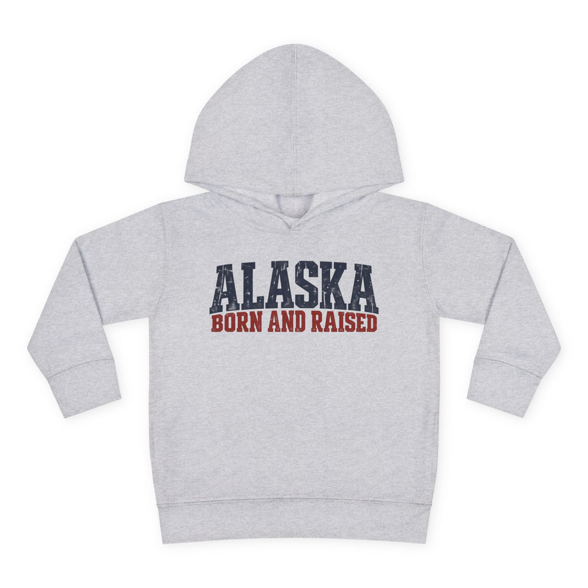 Alaska Born and Raised Bold Northern Workwear Unisex Toddler Pullover Fleece Hoodie