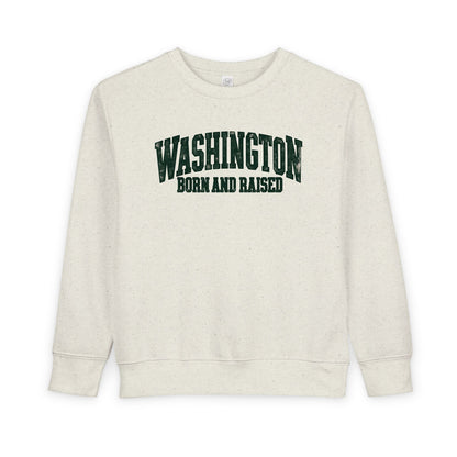 Washington Born and Raised Vintage Workwear Unisex Toddler Sweatshirt