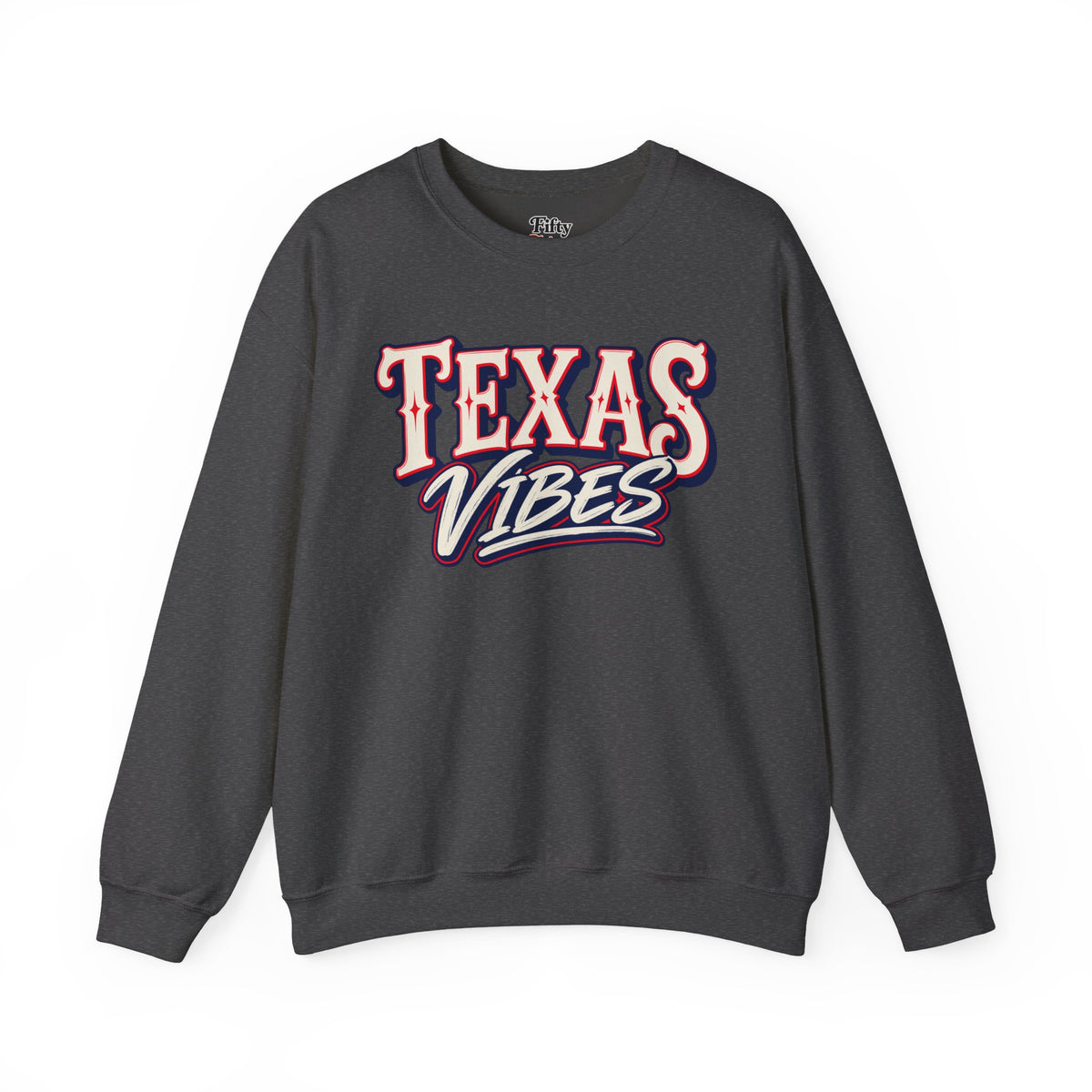 Texas Vibes Unisex Crewneck Sweatshirt State Name Graphic