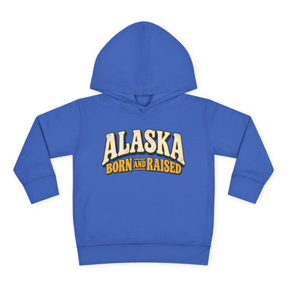 Alaska Born and Raised Retro 1970s Alaska Unisex Toddler Pullover Fleece Hoodie