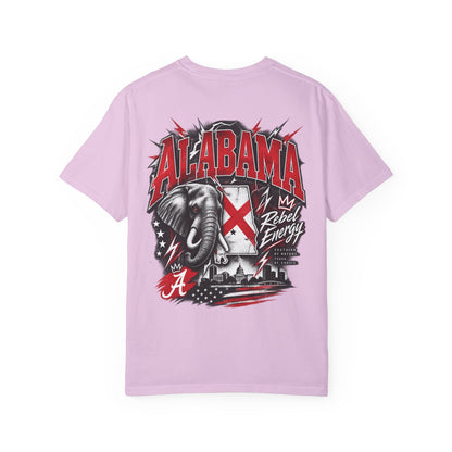 Alabama Rebel Energy Unisex Comfort Color 1717 Streetwear Graphic Tee
