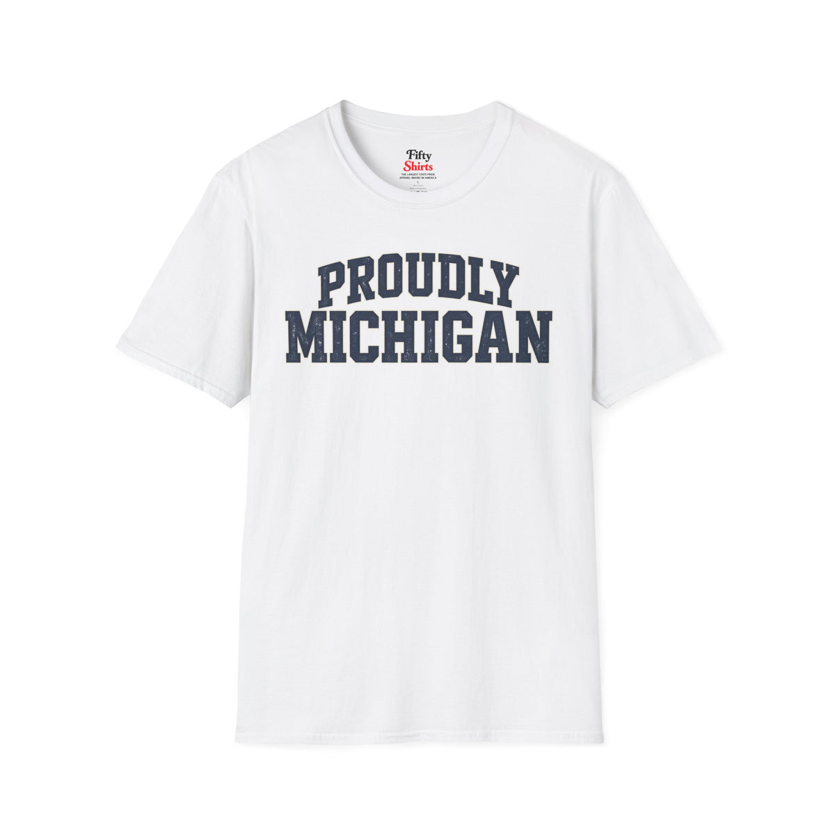 Proudly Michigan Unisex Softstyle T Shirt State Name Graphic Tee