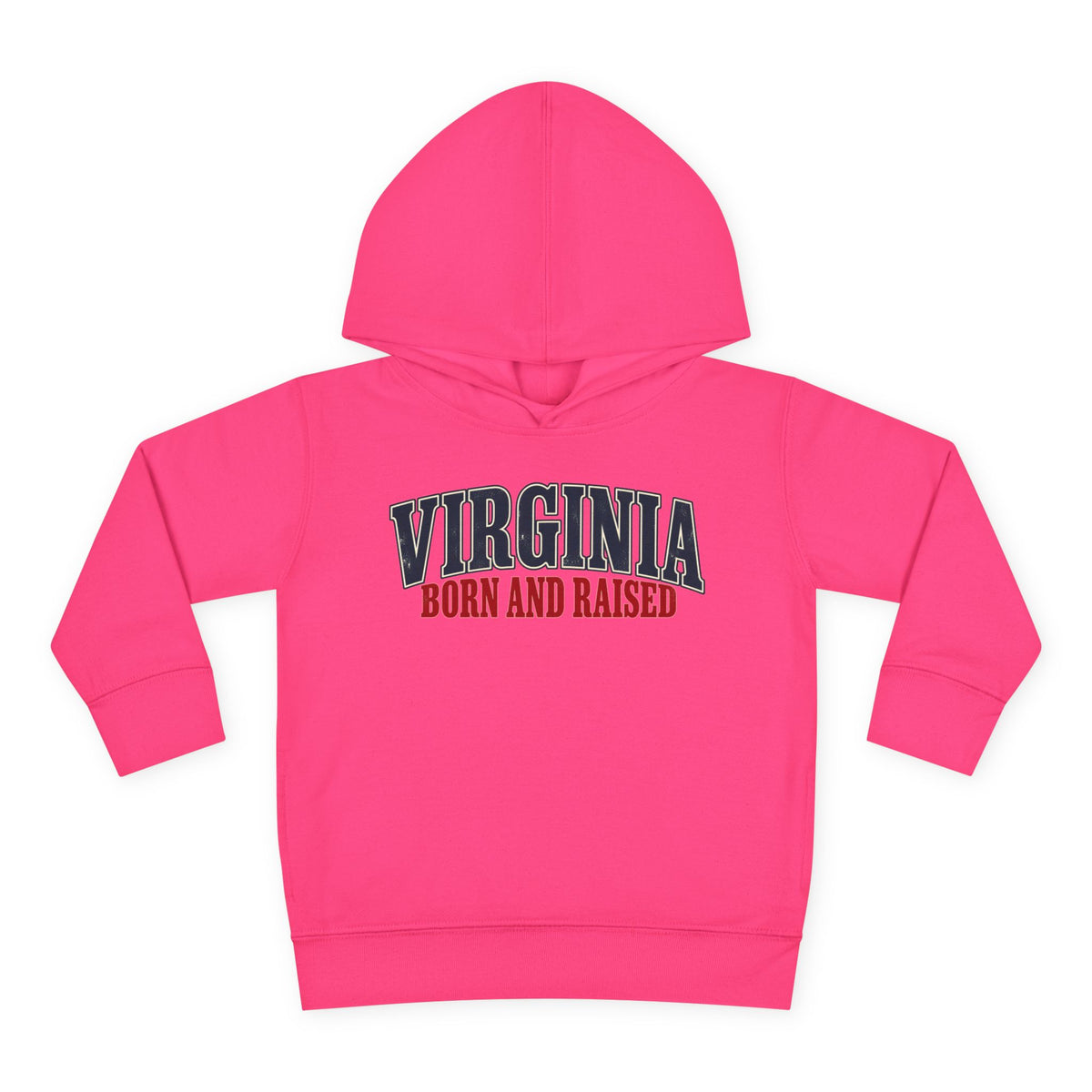 Virginia Born and Raised Southern Heritage Unisex Toddler Pullover Fleece Hoodie