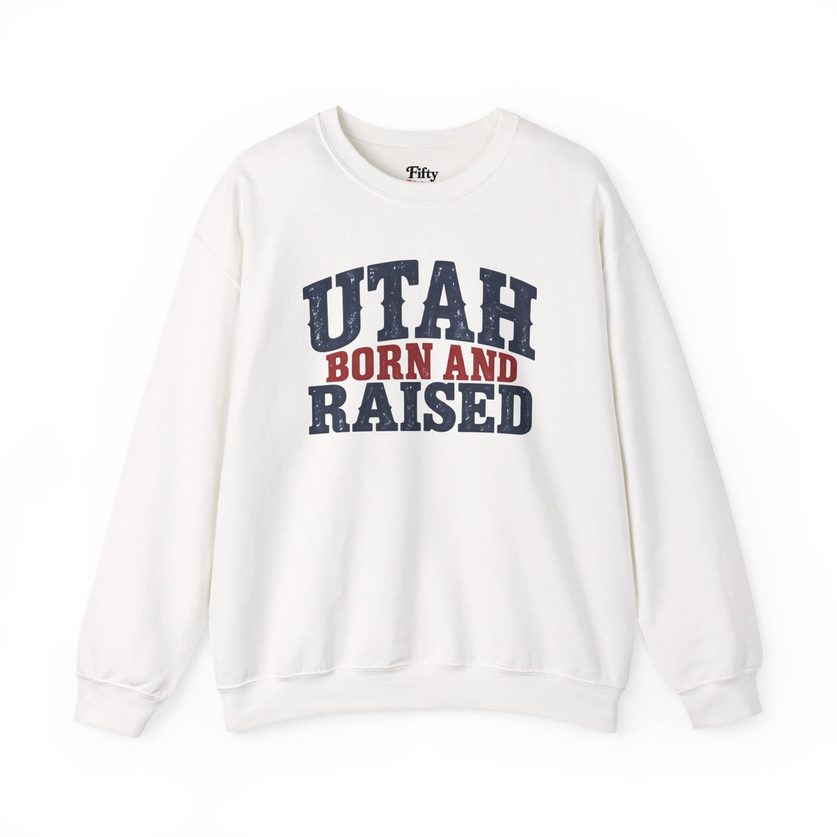 Utah Born and Raised Vintage Americana Unisex Sweatshirt Graphic