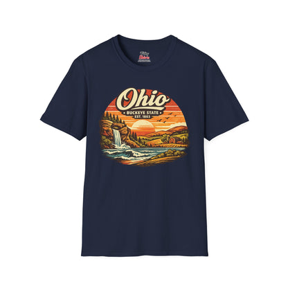 Ohio Sunset Landscape Unisex Softstyle T Shirt State Pride Graphic Tee Collections FS03